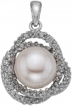 Подвеска из серебра с камнем Жемчуг, Циркон фото, цены