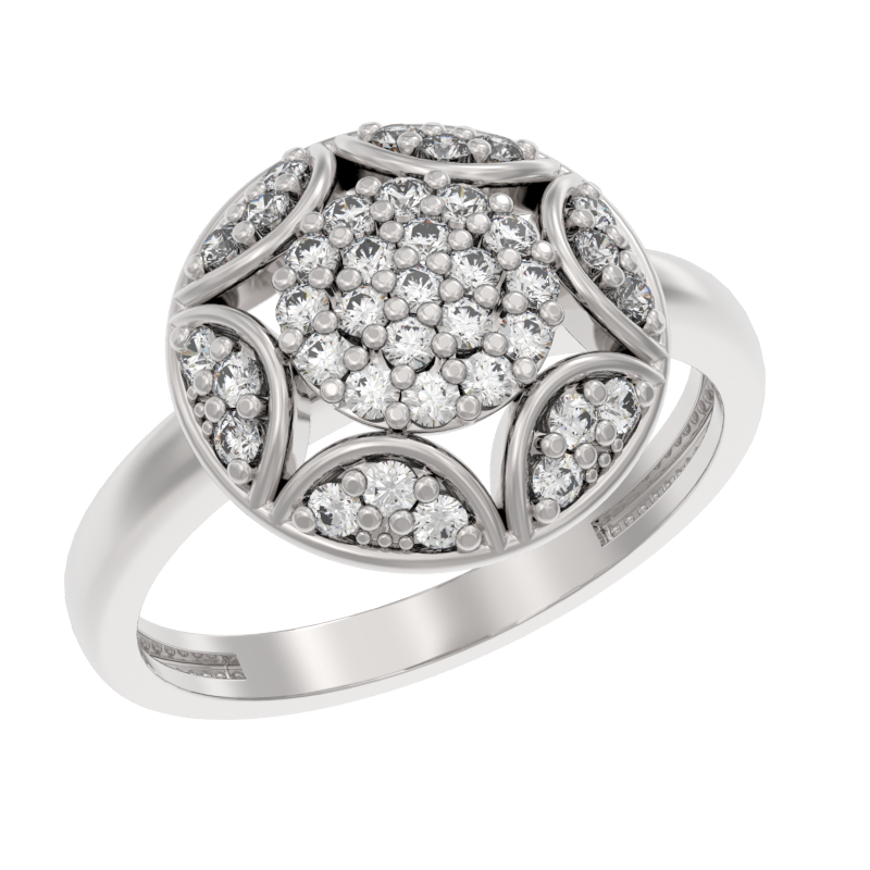 Кольцо из серебра с камнем Фианит фото, цены