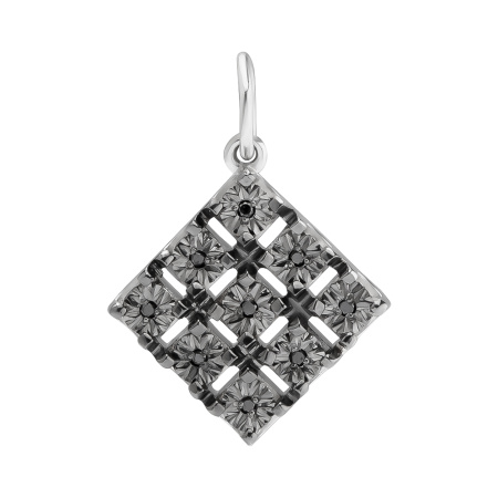 Подвеска из серебра с камнем Бриллиант фото, цены