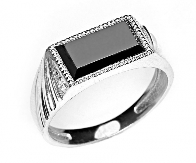 Печатка из серебра с камнем Фианит фото, цены