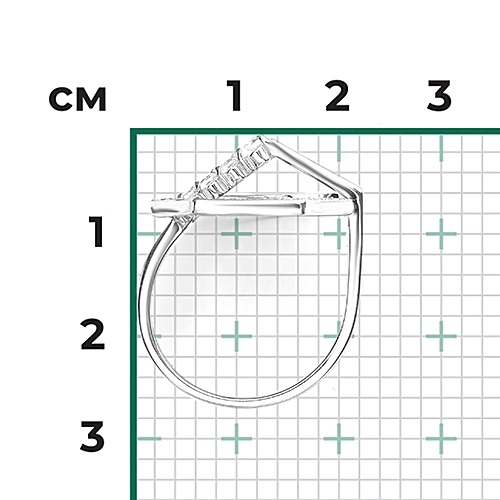 Кольцо из серебра с камнем Фианит фото, цены