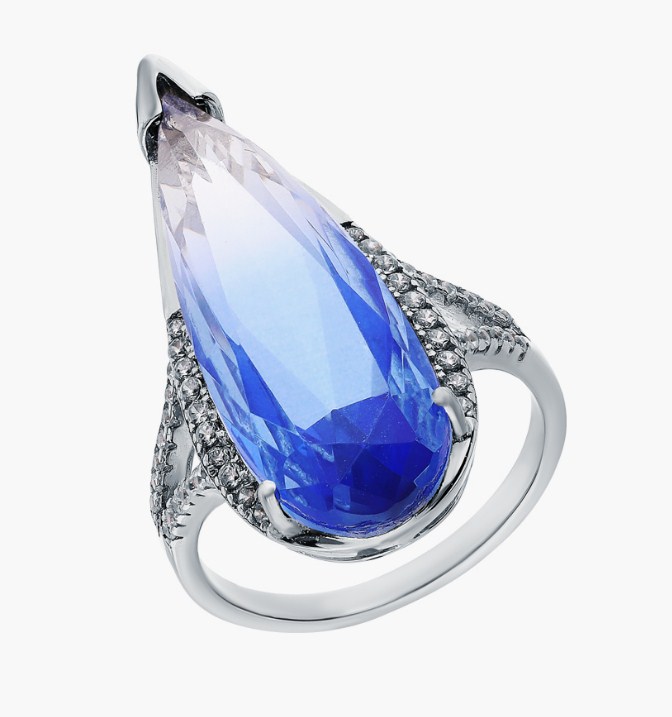 Кольцо из серебра с камнем Циркон, Ситалл фото, цены