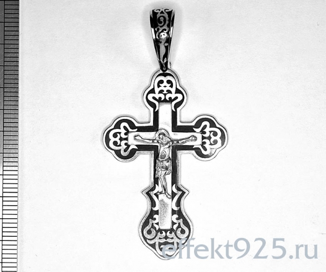 Крест из серебра с камнем вставками эмали фото, цены