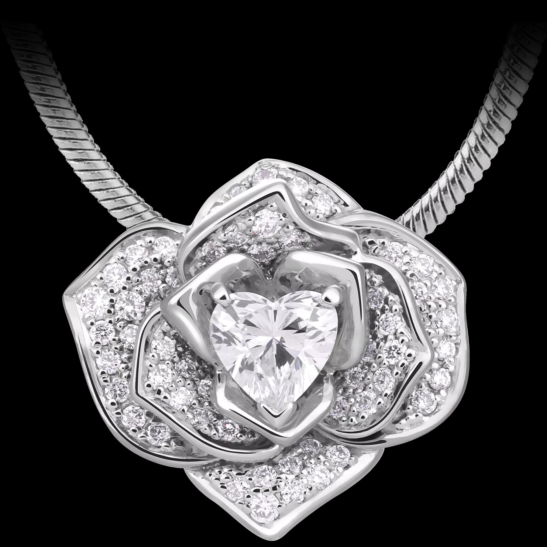 Подвеска из золота с камнем Бриллиант фото, цены