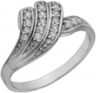 Кольцо из серебра с камнем Циркон фото, цены