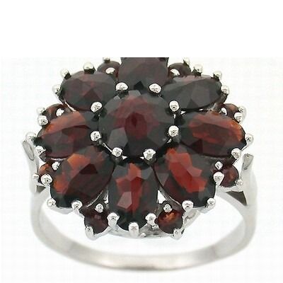 Кольцо из серебра с камнем Гранат фото, цены