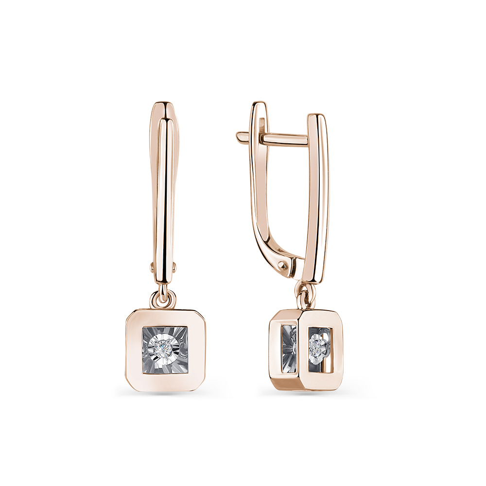 Серьги из золота с камнем  фото, цены