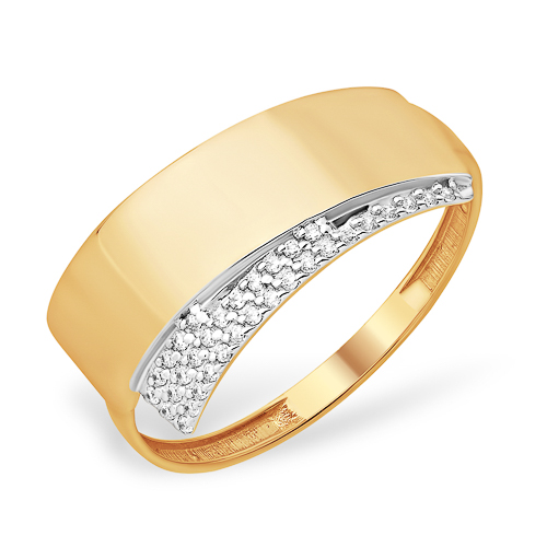 Кольцо из золота с камнем Фианит фото, цены