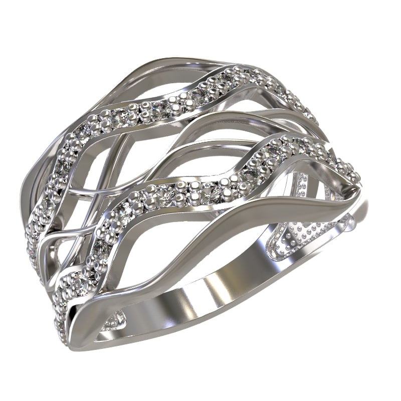 Кольцо из серебра с камнем Фианит фото, цены