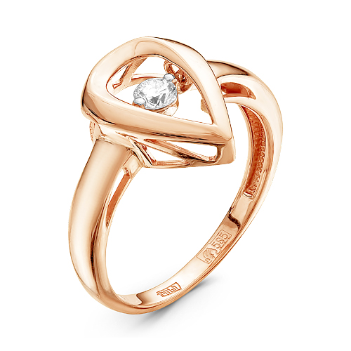 Кольцо из золота с камнем Бриллиант фото, цены