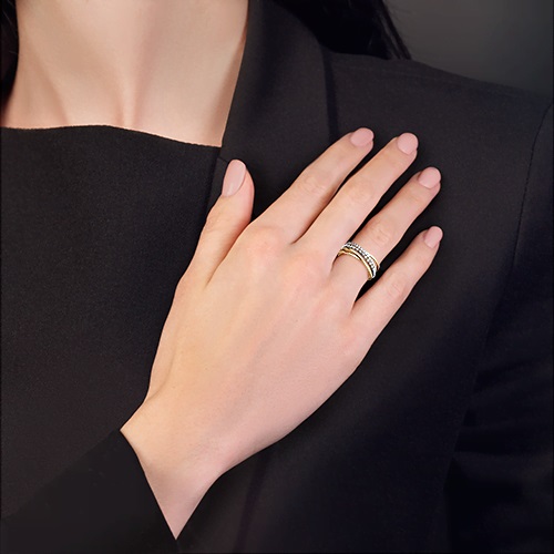 Кольцо из золота с камнем Фианит фото, цены