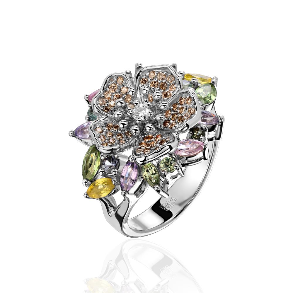 Кольцо из золота с камнем Бриллиант, Сапфир фото, цены