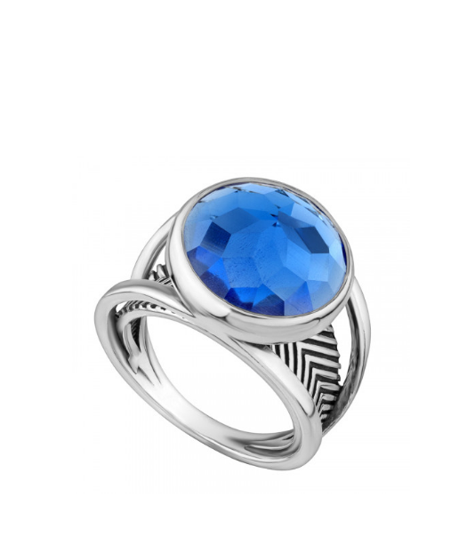 Кольцо из серебра с камнем аметист синт. фото, цены