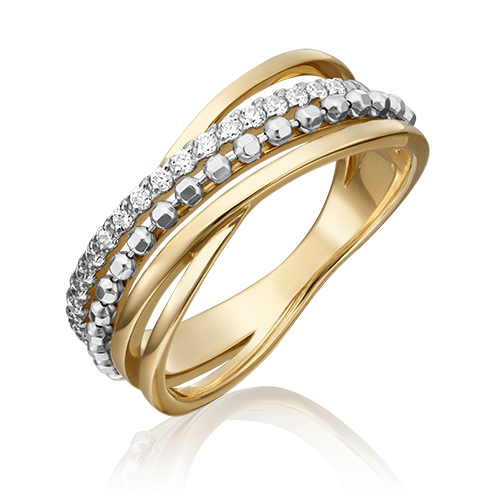 Кольцо из золота с камнем Фианит фото, цены