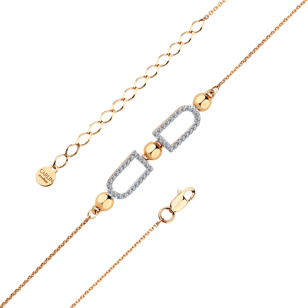 Браслет из золота с камнем Фианит фото, цены