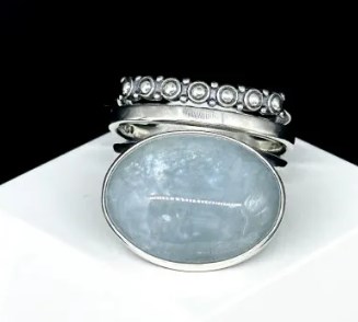 Кольцо из серебра с камнем Агат фото, цены
