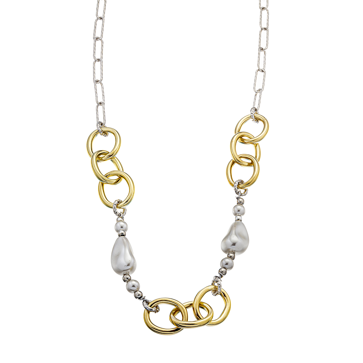 Колье из серебра с камнем Жемчуг фото, цены