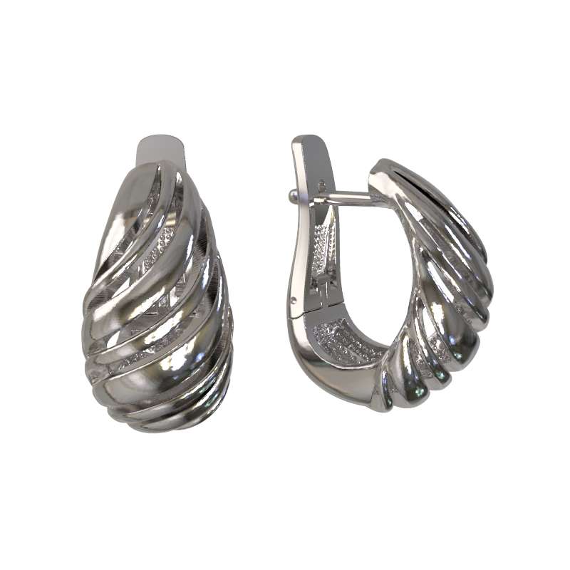 Серьги из серебра без вставок фото, цены