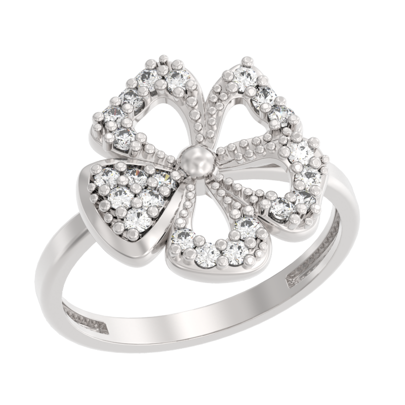 Кольцо из серебра с камнем Фианит фото, цены