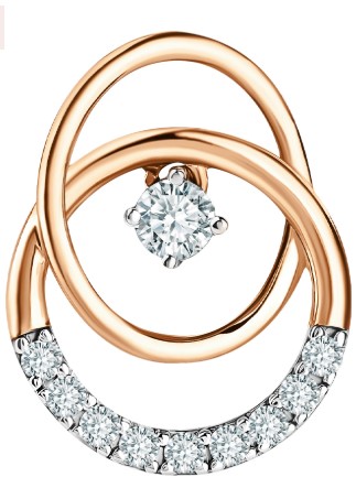 Подвеска из золота с камнем Фианит фото, цены