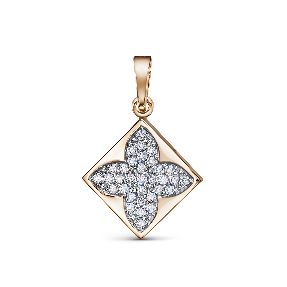 Подвеска из золота с камнем Фианит фото, цены