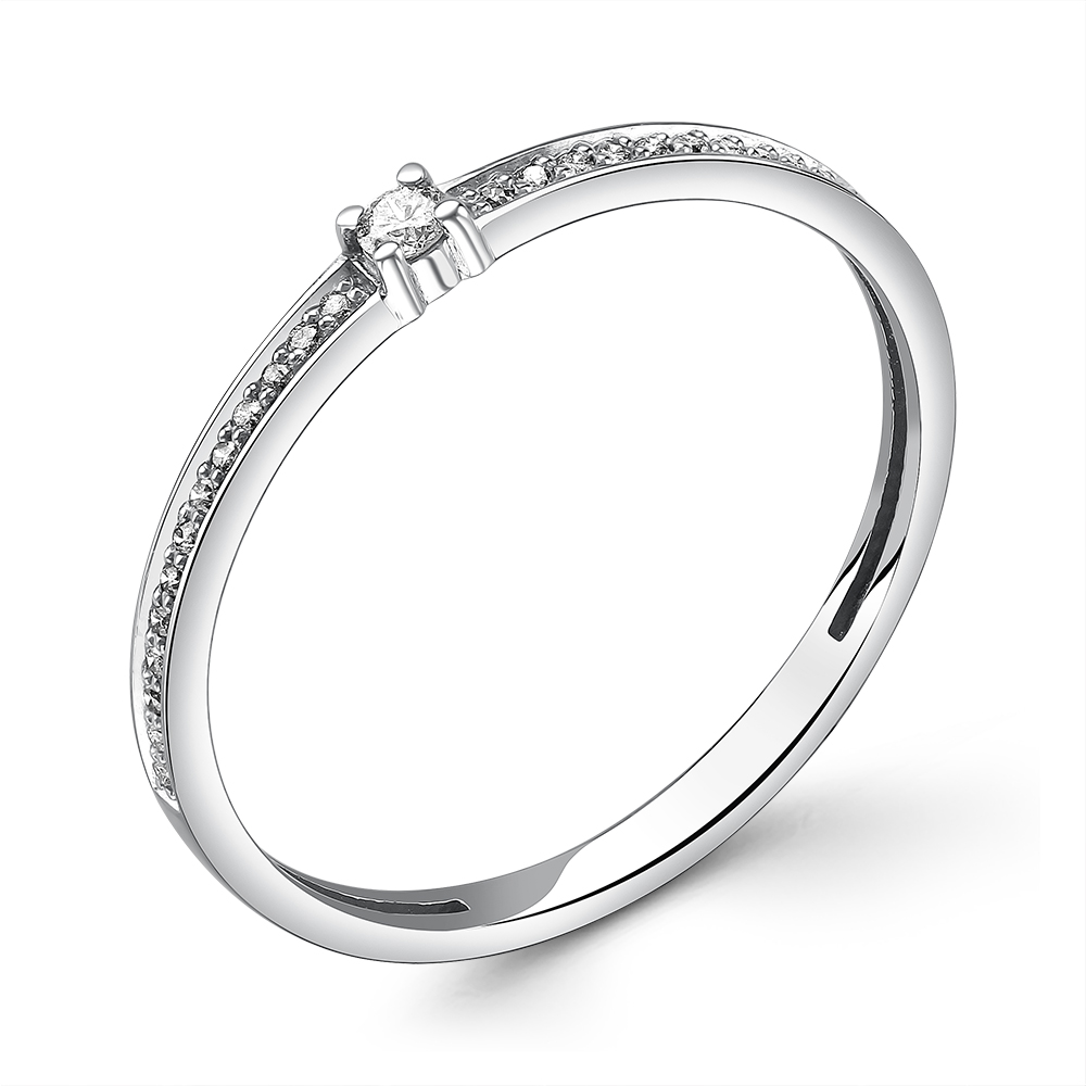 Кольцо из золота с камнем Бриллиант фото, цены