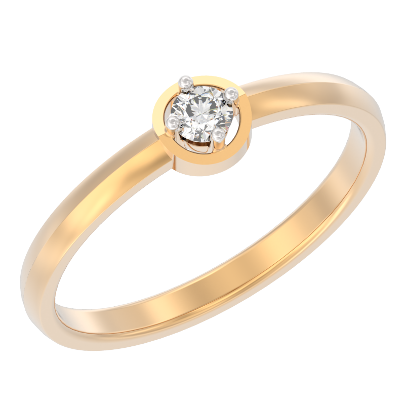 Кольцо из золота с камнем Бриллиант фото, цены