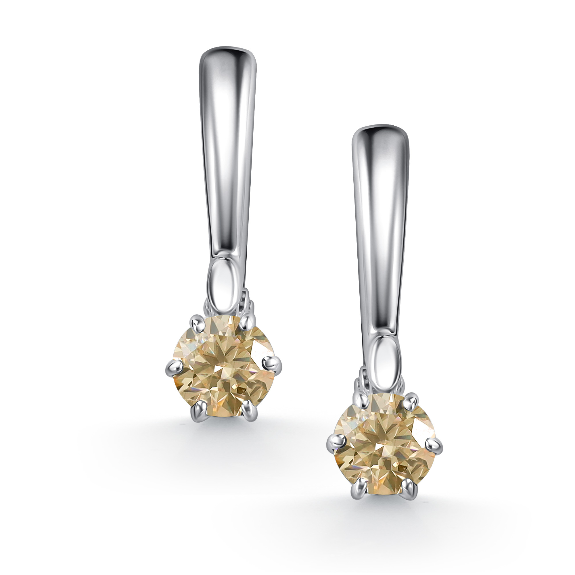 Серьги из серебра с камнем  фото, цены