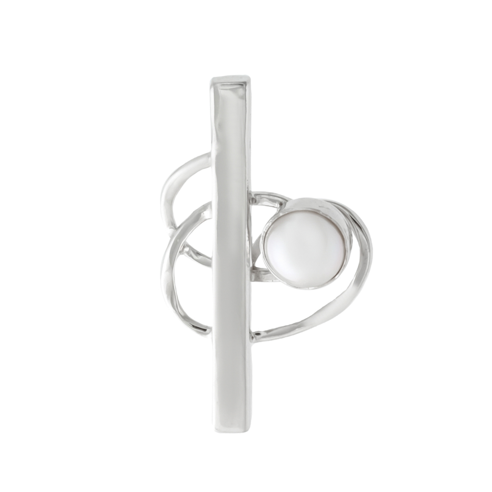 Подвеска из серебра с камнем Жемчуг фото, цены