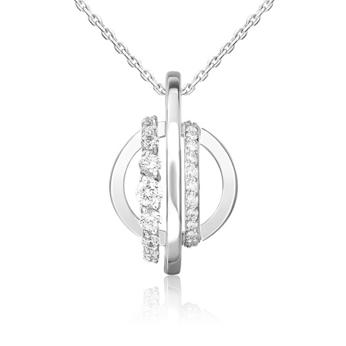 Подвеска из серебра с камнем Фианит фото, цены