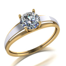 Кольцо из золота с камнем Фианит фото, цены