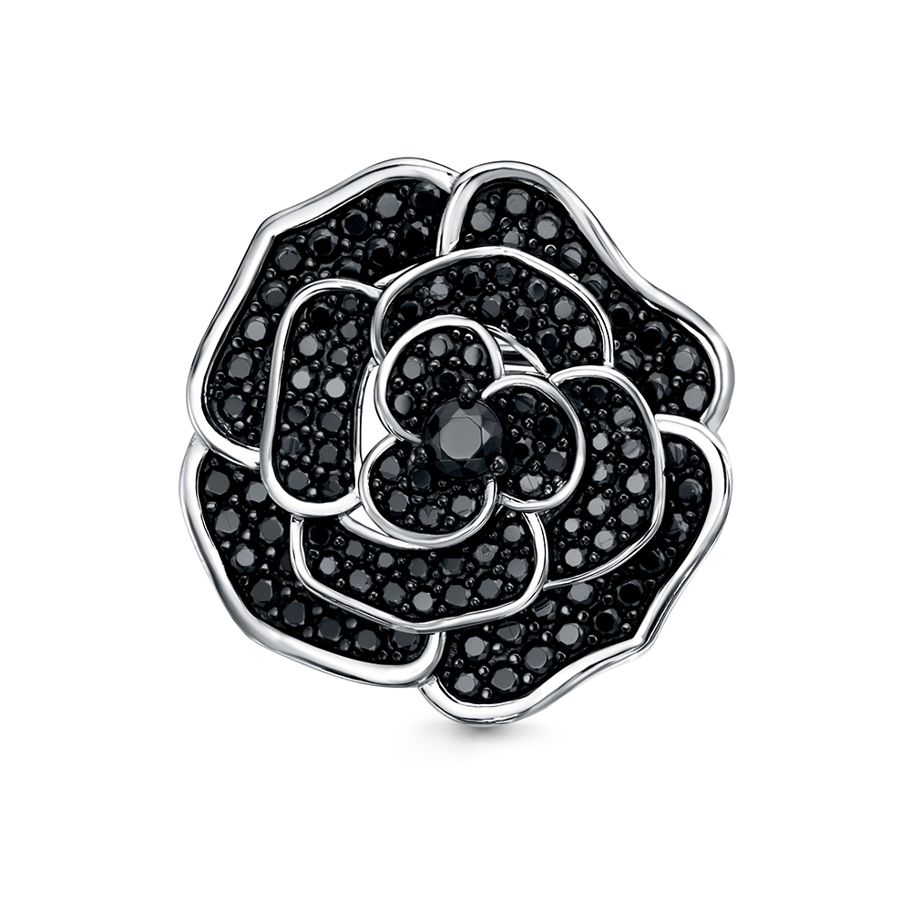 Брошь из серебра с камнем Шпинель фото, цены