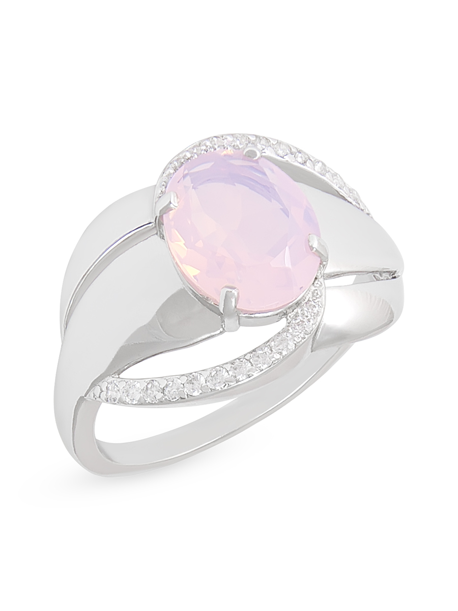 Кольцо из серебра с камнем Фианит, Ситалл фото, цены