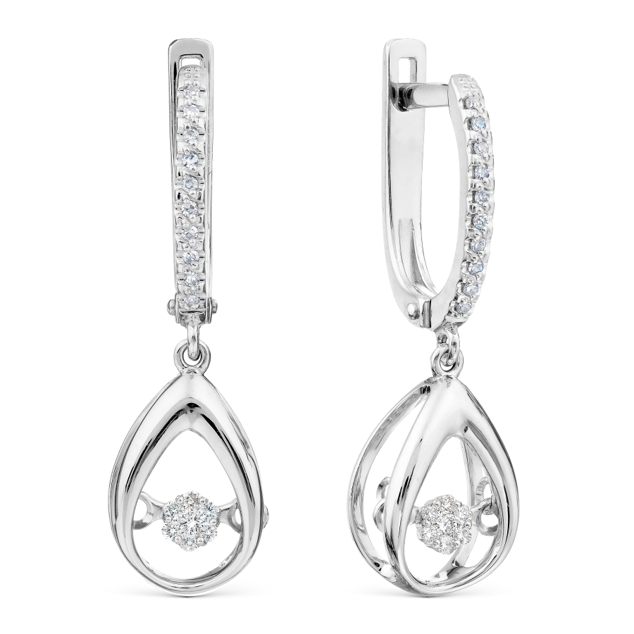 Серьги из золота с камнем Бриллиант,  фото, цены