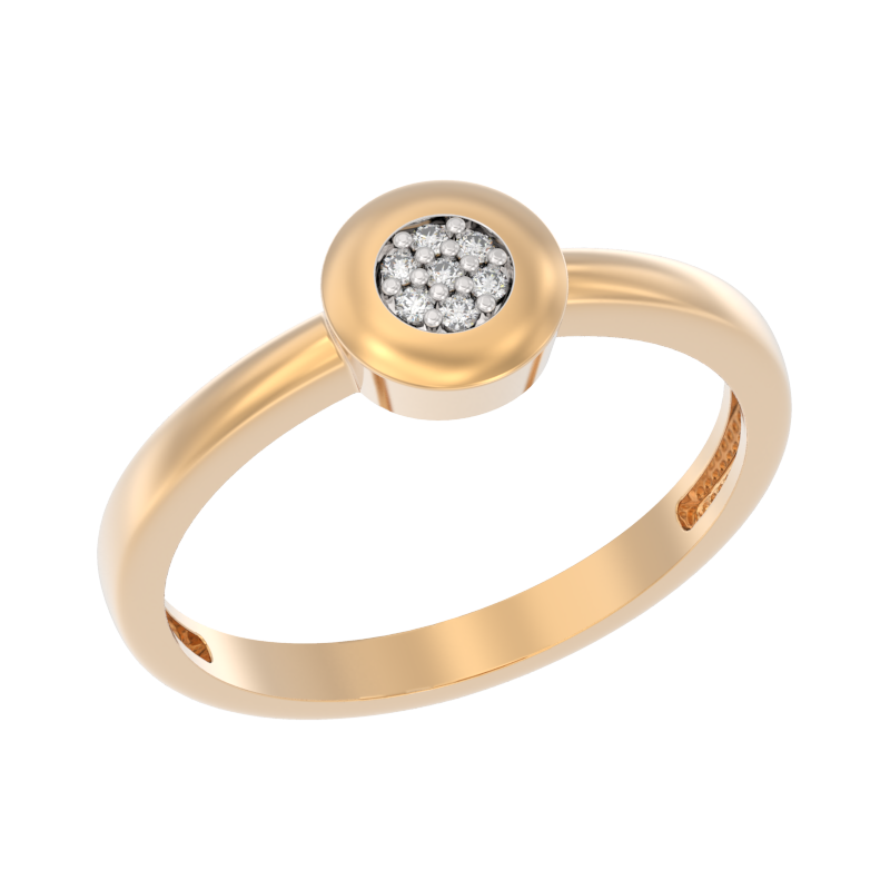 Кольцо из золота с камнем Фианит фото, цены