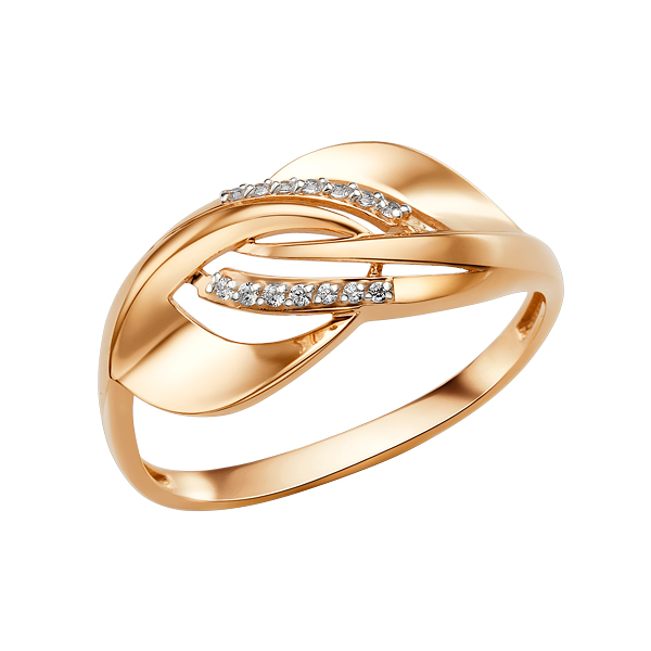 Кольцо из золота с камнем Фианит фото, цены