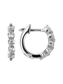 Серьги из серебра с камнем Фианит фото, цены