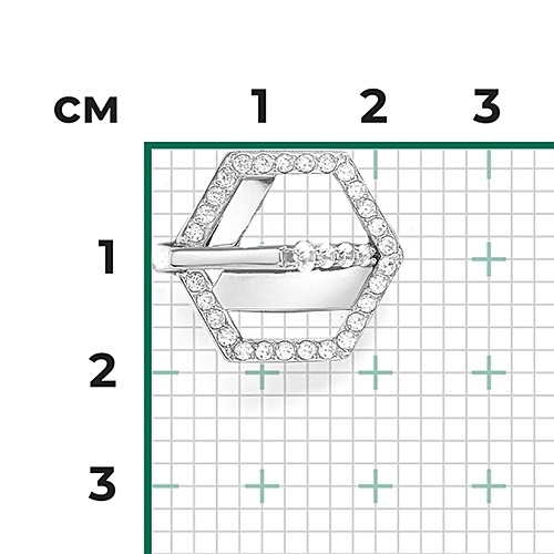 Кольцо из серебра с камнем Фианит фото, цены