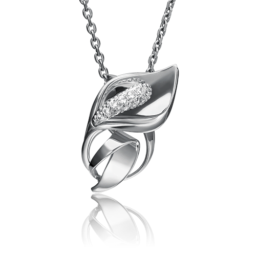 Подвеска из золота с камнем Фианит фото, цены