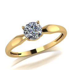 Кольцо из золота с камнем Фианит фото, цены