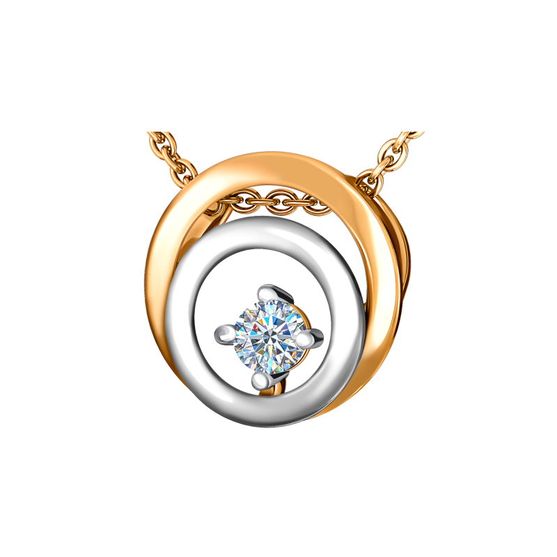 Подвеска из золота с камнем Фианит фото, цены