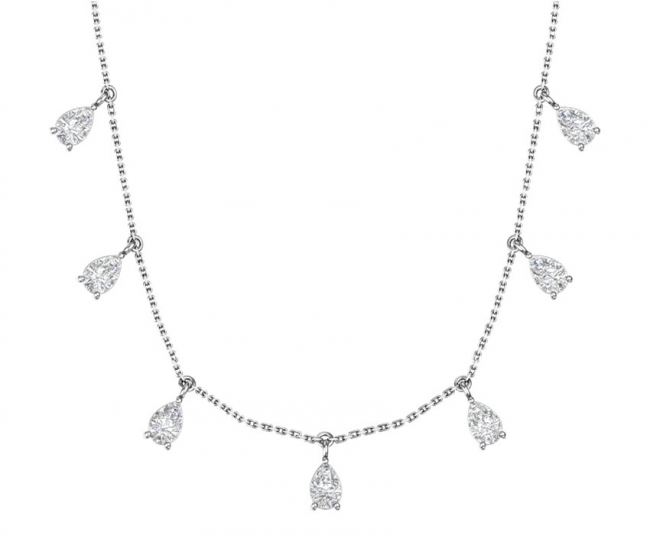 Колье из серебра с камнем Фианит фото, цены