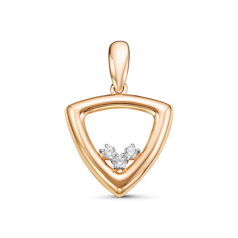 Подвеска из золота с камнем Фианит фото, цены