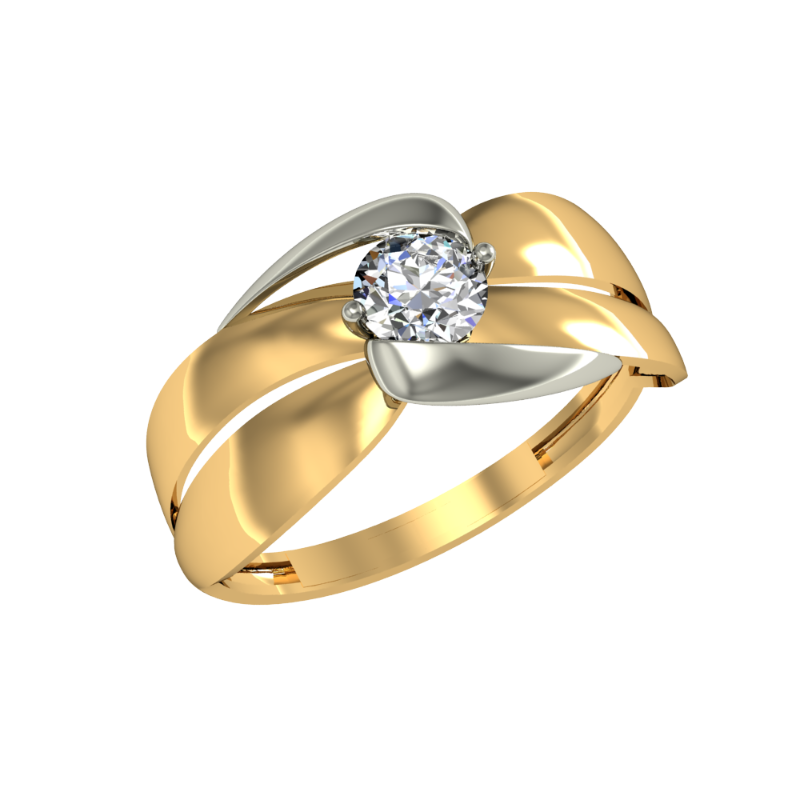 Кольцо из золота с камнем Фианит фото, цены