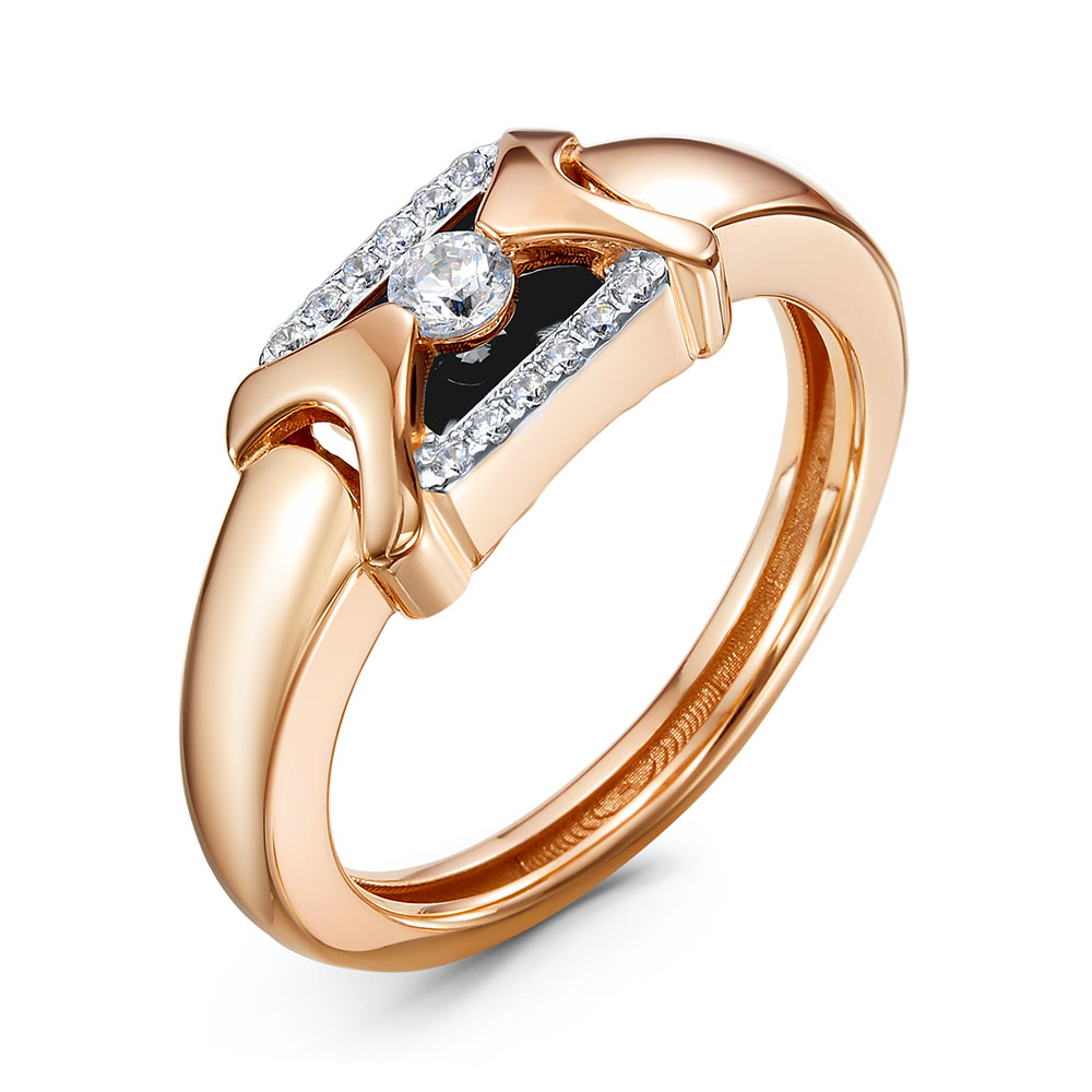 Кольцо из золота с камнем Фианит фото, цены