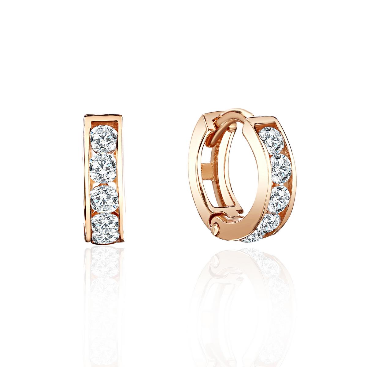 Серьга из золота с камнем Фианит фото, цены