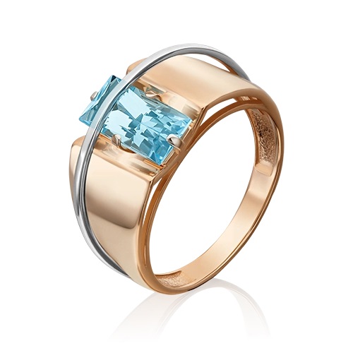 Кольцо из золота с камнем Топаз фото, цены