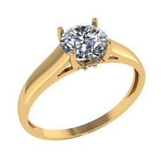 Кольцо из золота с камнем Фианит фото, цены