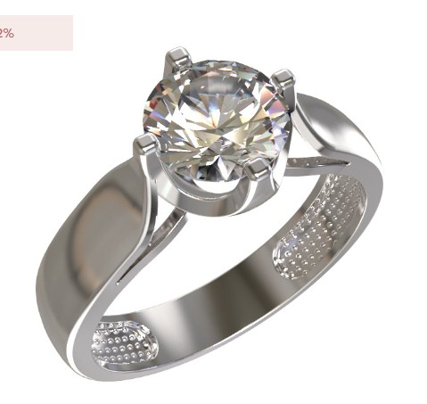 Кольцо из серебра с камнем Фианит фото, цены