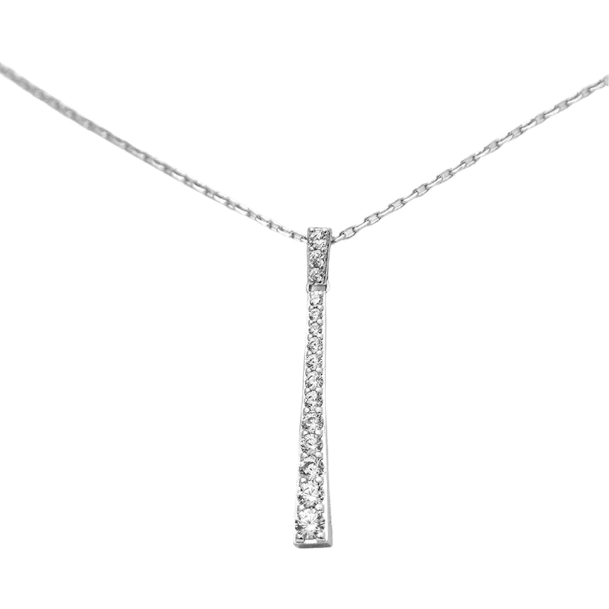 Колье из серебра с камнем Фианит фото, цены